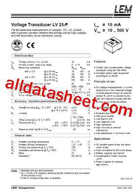 lv25p datasheet